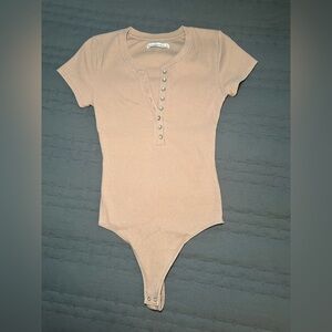 Abercrombie Short-Sleeve Henley Bodysuit